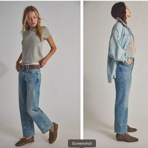 Free People-"We The Free Risk Taker Mid-Rise Jeans"